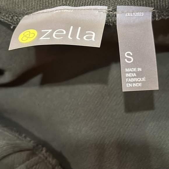 Zella Weekend Organic Cotton Stretch Hoodie Utility Zip Jacket green Sz S $69 - Picture 8 of 9